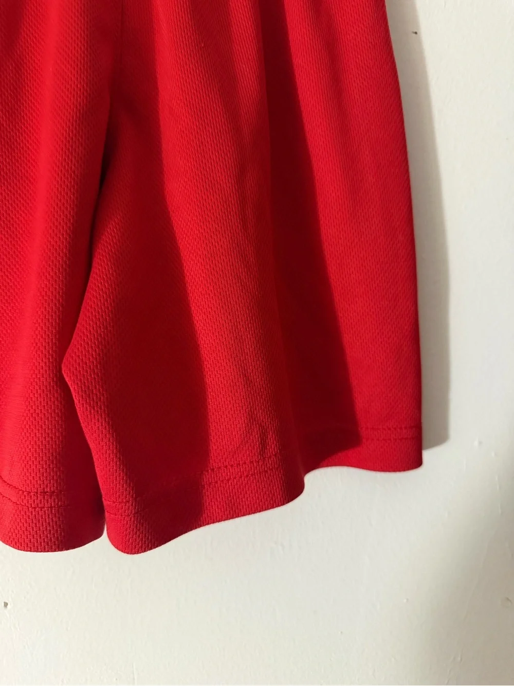 Nike Kids Red Athletic Mesh Shorts with White Logo 6